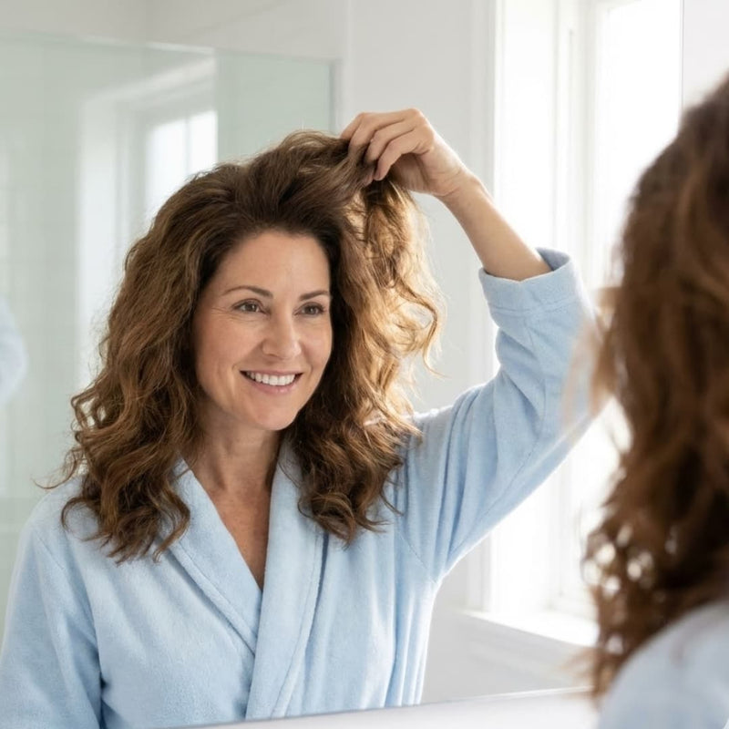 Synlig densitet De nya hårstråna har blivit tjockare och längre....